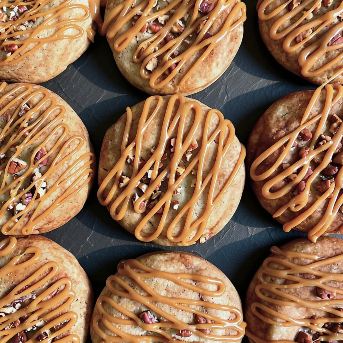 Churro Pecan Dulce de Leche Cookies, 6 Gourmet Cookies- 4.5oz each