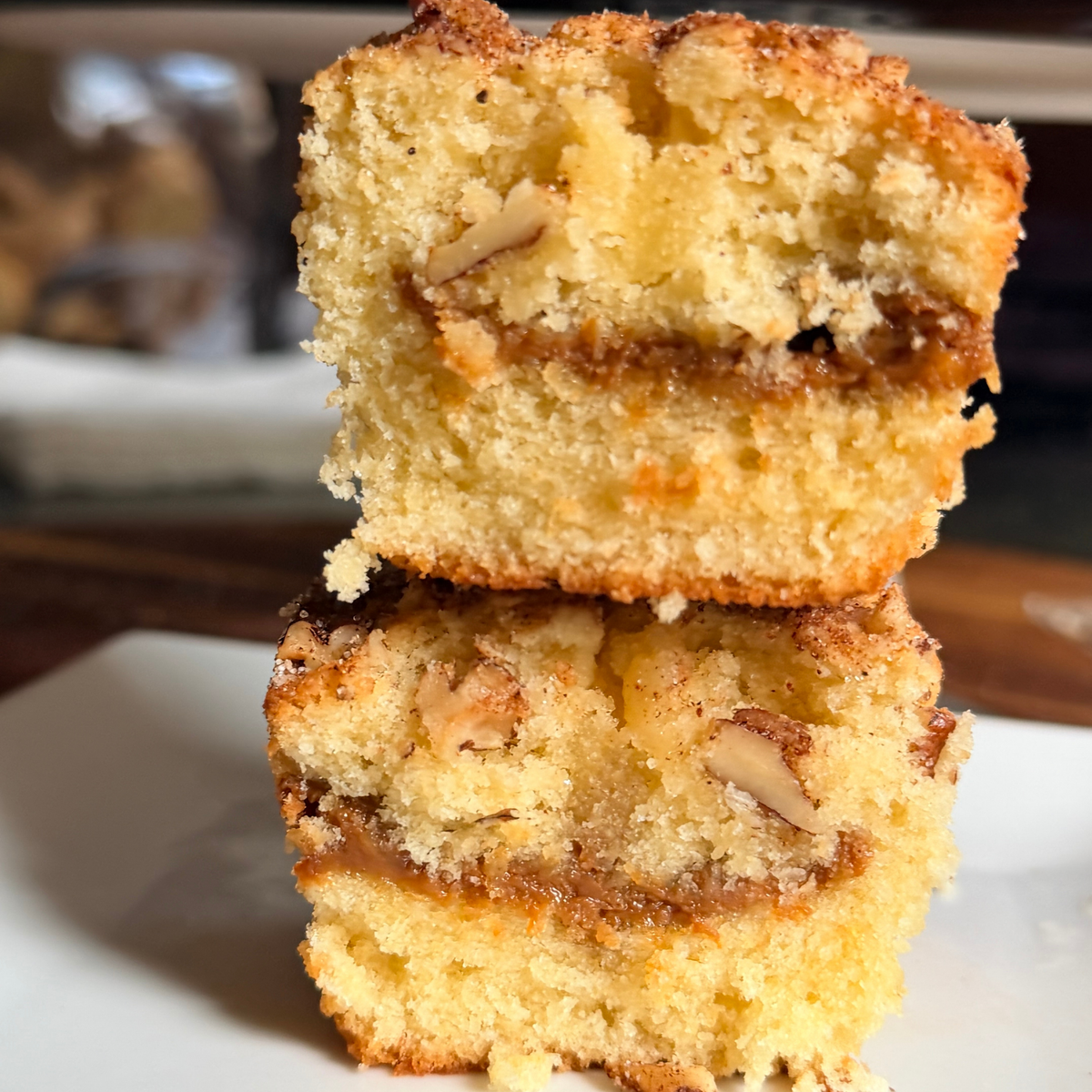 Churro Dulce de Leche Mini Pound Cakes, Box of 4,  Topped with Pecan & Cinnamon Sugar
